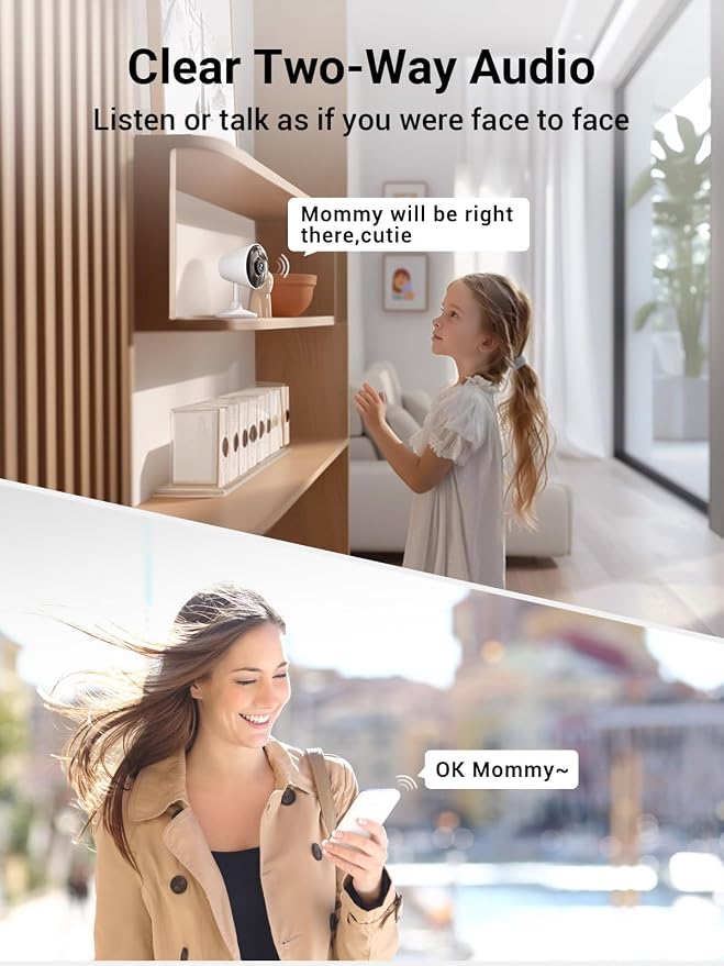 Indoor/Outdoor Security Camera for Home, Baby/Elder/Dog/Pet Camera - Image 5