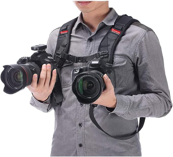 ztowoto Camera Shoulder Double Strap Harness Quick Release Adjustable Dual - Image 2