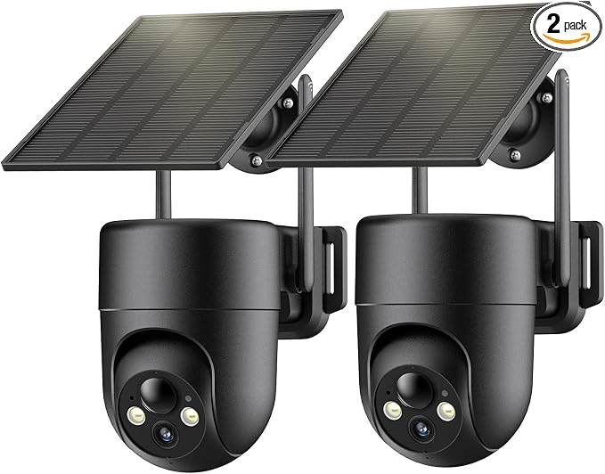 ELYSOO Security Cameras Wireless Outdoor, 2K Color Night Vision, Solar Camera by Unknown
