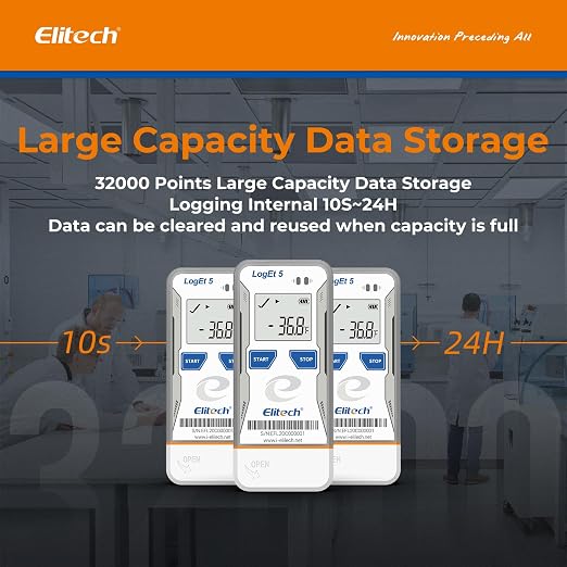 Elitech Bluetooth Data Logger FDA Standards, Temperature Humidity External Probe - Image 7