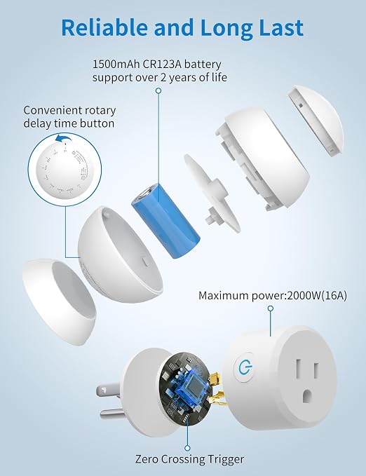 Wireless Motion Sensor Outlet Kit, 2 Sensor & 1 Outlet, Plug-N-Play PIR Motion - Image 7
