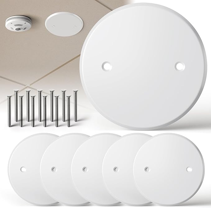 Ceiling Cover Plate, 5 Inch Round Electrical Box Cover Plate by Ourproductsarededicatedtobringingyouconvenience