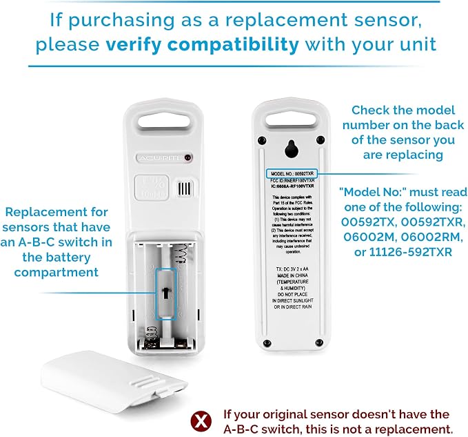 AcuRite Wireless Indoor Outdoor Temperature and Humidity Sensor - Image 3