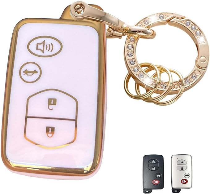 for Toyota Camry Avalon Corolla Highlander Prius RAV4 Venza Key Fob Cover by TAPAYICA