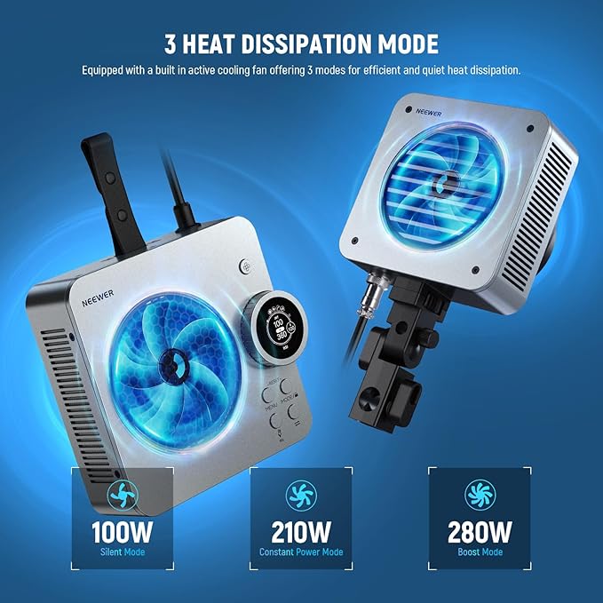 NEEWER HS200C Portable RGB LED Video Light, APP/2.4G/Panel/DMX Control - Image 5