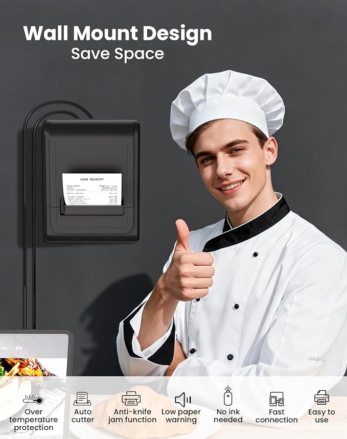 vretti Thermal Receipt Printer, Not Support - Image 4