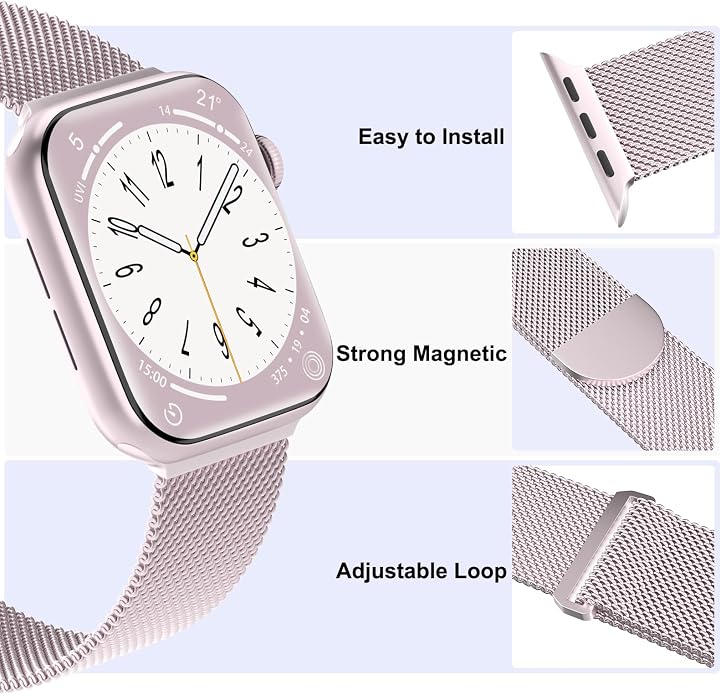 3 Pack Mesh Metal Band Compatible - Image 3