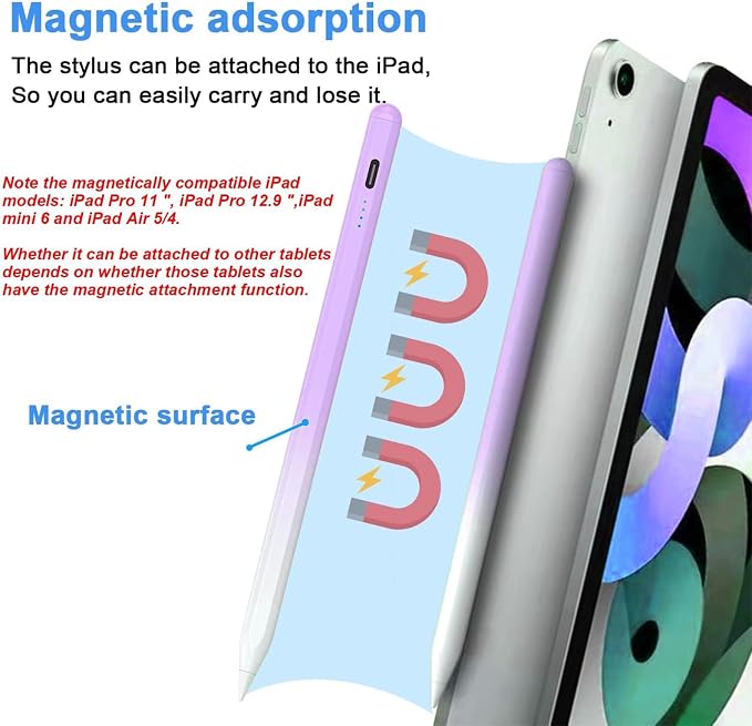 Stylus Pens for Touch Screens Power-Display Tablet Pen POM Tip Magnetic Digital - Image 3