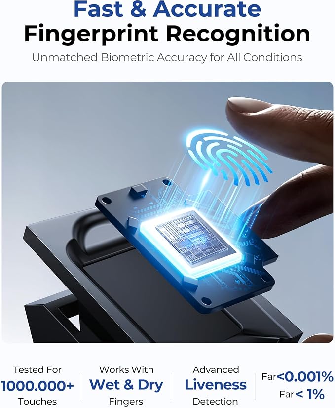 Time Clock for Employees, Fingerprint & PIN Standalone Punch Machine, Clock in - Image 3