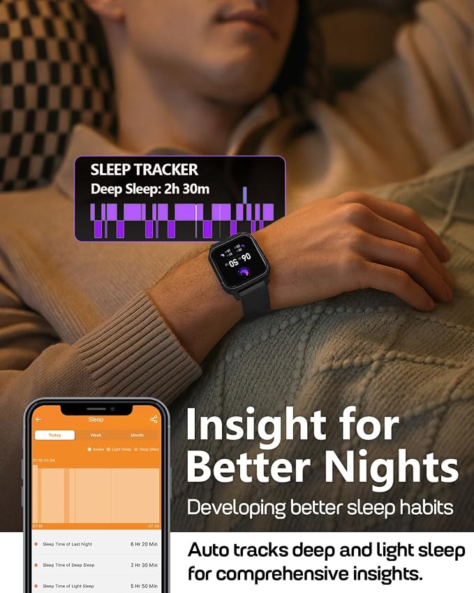 MorePro Fitness Tracker with 24/7 Heart Rate & Blood Pressure Monitor, Blood - Image 3