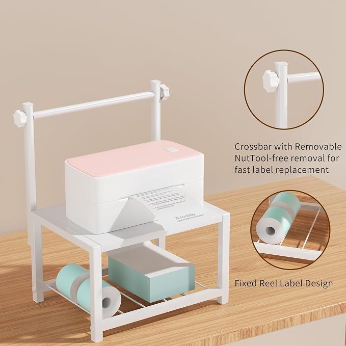 Label Holder for Rolls and Fan-Fold Labels, Sturdy Thermal Sticker Holder for - Image 4