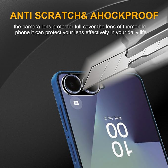3 Pack Camera Lens Protector for Samsung Galaxy Z Flip 7, Tempered Glass - Image 4