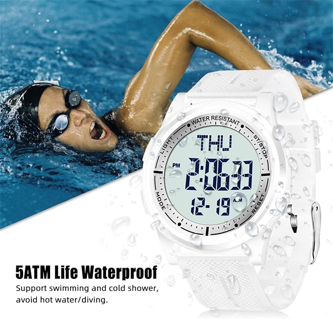 Beeasy Digital Watch for Men Women, 50M Waterproof, Ultra-Thin & Lightweight - Image 2