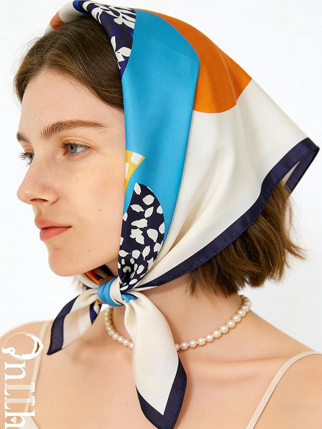 Silky Scarf for Women Lightweight Satin Bandanas Neck Hair Wrap For Sleeping - Image 3