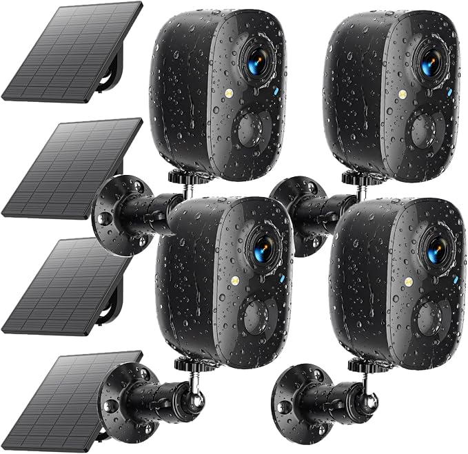Security Cameras Wireless Outdoor 2K Solar Powered WiFi Cameras by Unknown