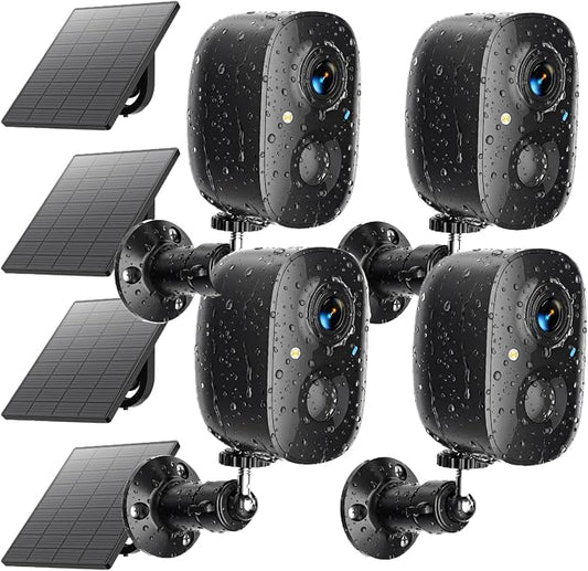 Security Cameras Wireless Outdoor 2K Solar Powered WiFi Cameras by Unknown