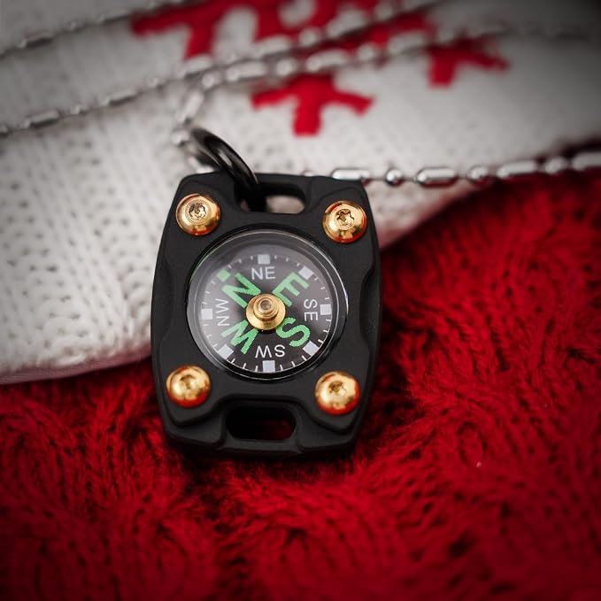 MecArmy Mini Titanium/Brass Compass, Waterproof IPX5 Pocket Compass - Image 6