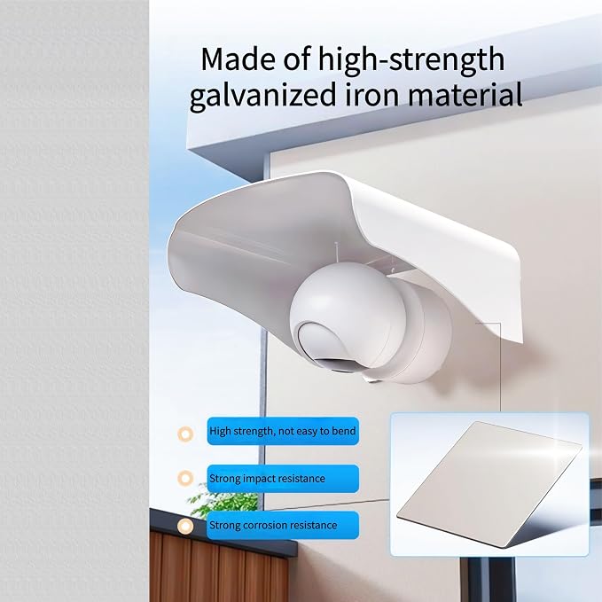 Metal Security Camera Rain Snow Shield Cover, Universal Outdoor Sunshade - Image 4