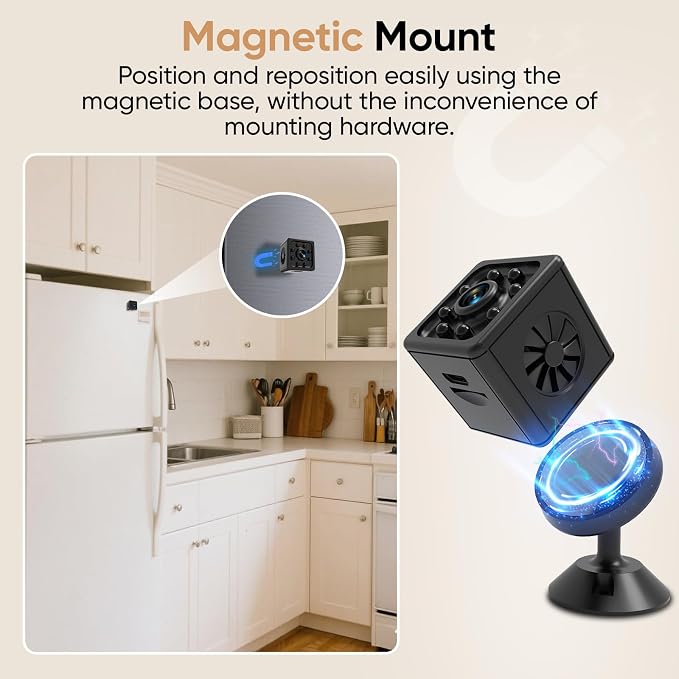 Upgraded 2K Mini Hidden Surveillance Camera, Home or Office Spy Camera - Image 7