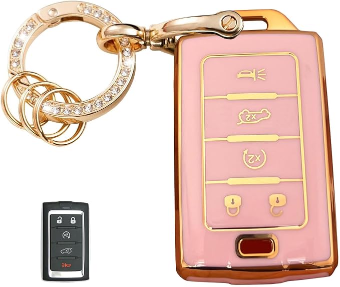 Keyless Entry Systems Key for Jeep Key Fob Cover Shell by WENHENI