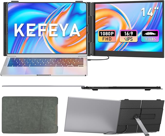 KEFEYA Laptop Screen Extender, 0.19" Ultra-Thin Laptop Monitor Extender by KEFEYA