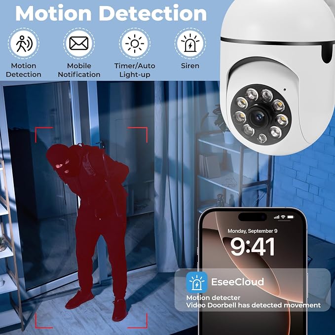 Security Camera Wired, 2.4G/5G Indoor Outdoor Wireless Cameras - Image 5