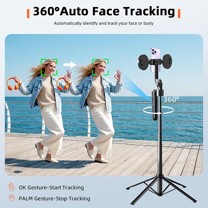 Auto Face Tracking Selfie Stick Tripod - Image 3