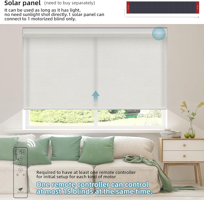 SmartWings Motorized Light Filtering Shades, Work - Image 3