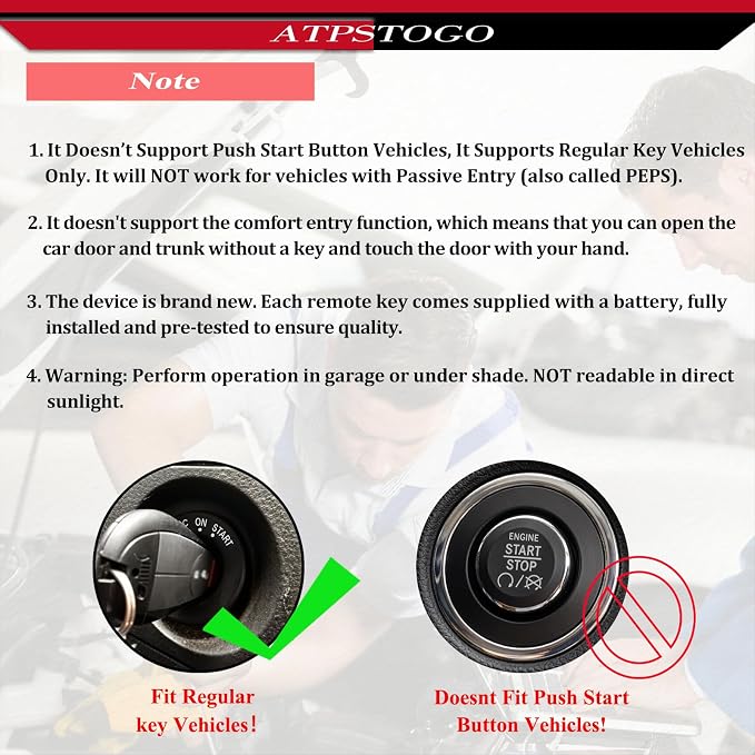 DIY Key Fob Replacement Fits for 2013 2014 2015 2016 2017 Dodge Ram 1500 2500 - Image 3