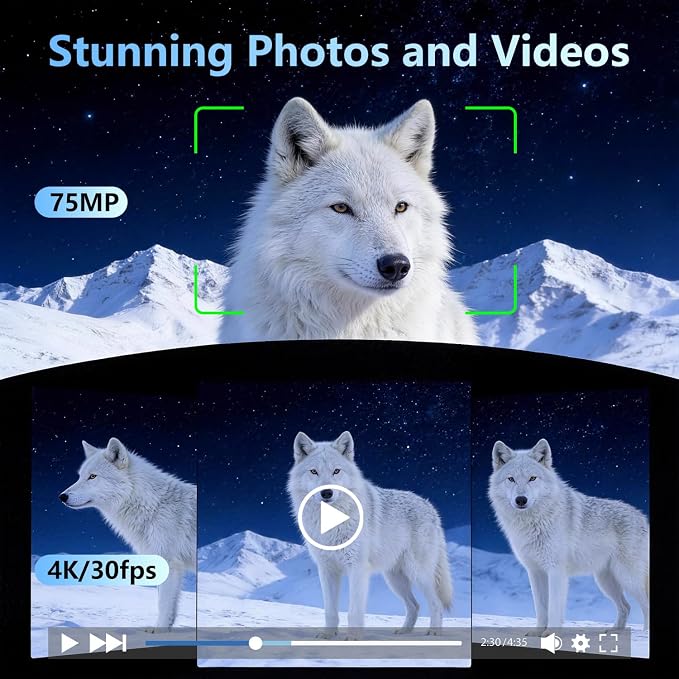 4K Vlogging Camera with 330° Rotating Lens & Face Tracking, Portable Pocket - Image 2