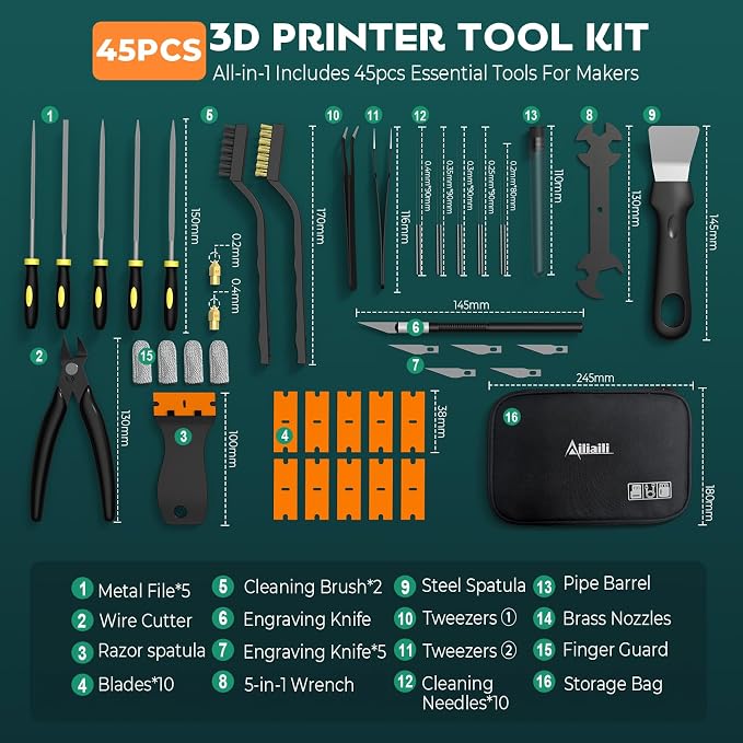 3D Printer Tools Kit, Removal Scraper, Engraving Knife, Wire Cutter - Image 2