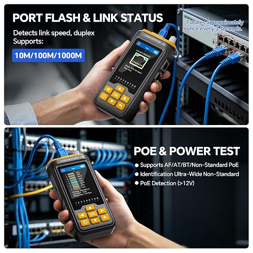Network Cable Tester with IP Scan and Ping Test, RJ45 Ethernet Cable Toner - Image 4