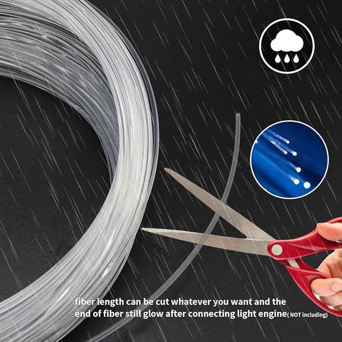 AZIMOM PMMA Plastic End Glow Fiber Optic Cable 1.5mm 50m/Roll - Image 6