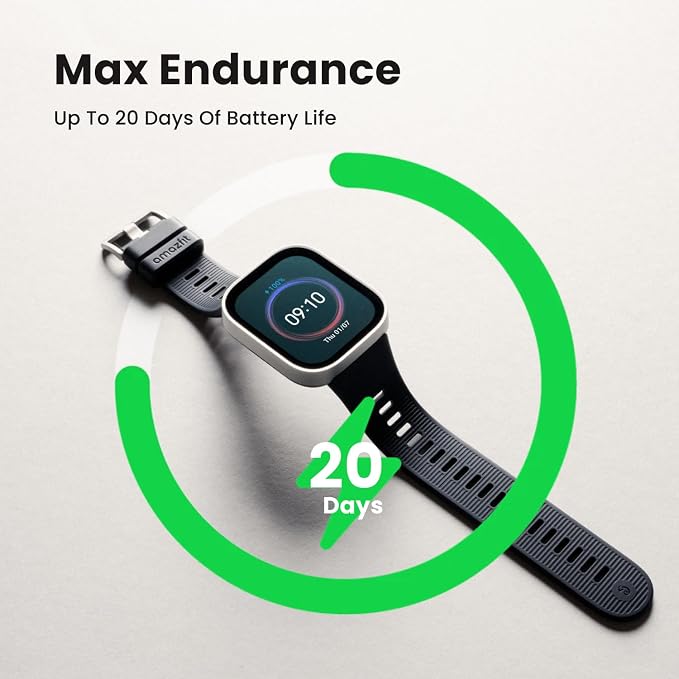 Amazfit Bip Max 50mm Smartwatch, 2.07" AMOLED Display, 20 Days of Battery - Image 3