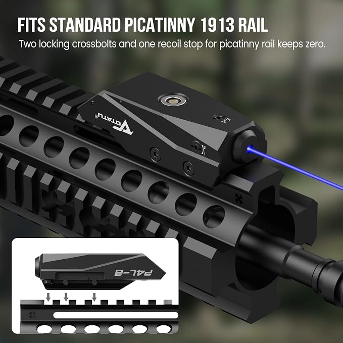Votatu P4L-B Blue Laser Sight for Picatinny, Tactical Rifle Laser Beam - Image 4