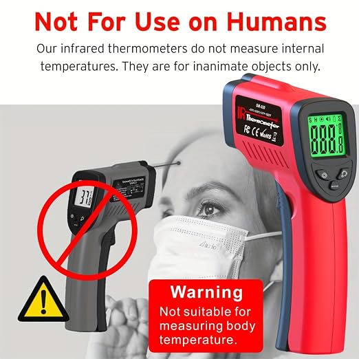Digital Infrared Thermometer Gun -58℉ to 1022℉, Adjustable Emissivity, Laser - Image 8