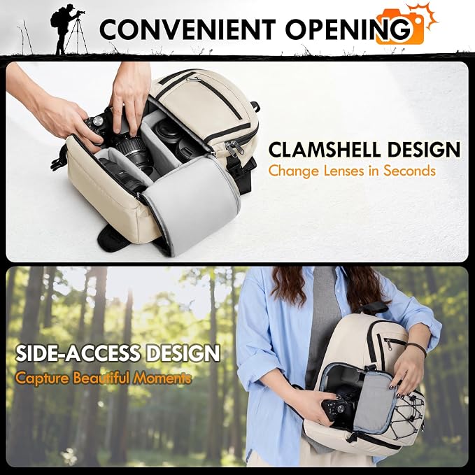 RAINSMORE Camera Bag, DSLR & Mirrorless Camera Sling Bag - Image 4