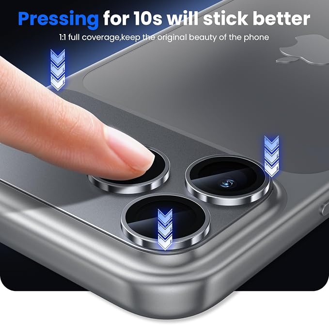 WSKEN for iPhone 17 Pro Camera Lens Protector, Metal Aluminum Alloy Tempered - Image 5