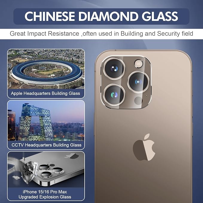 3PCS Rear Back Camera Lens Protector Tempered Glass - Image 3