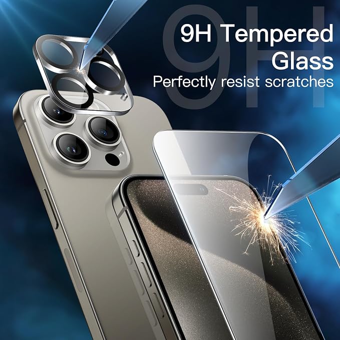 JETech Screen Protector for iPhone 15 Pro Max 6.7-Inch - Image 4