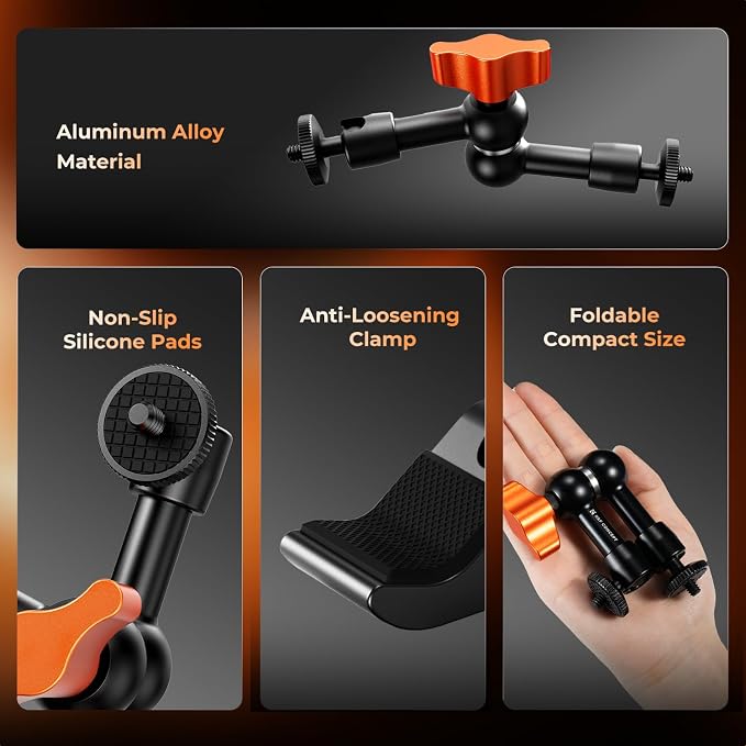 K&F CONCEPT 6" Magic Arm Clamp - Image 2