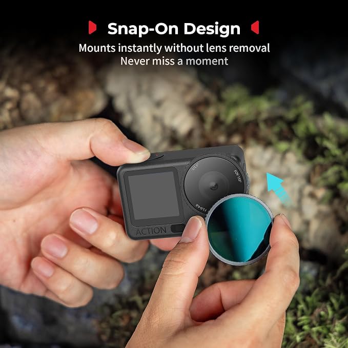 SmallRig Filter Kit for DJI Osmo Action 6, ND16/CPL & 1/4 Black Mist Filter Kit - Image 5