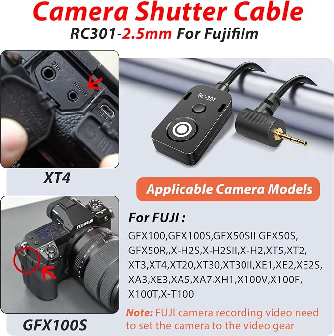 RC301-2.5mm 196.8 "Extended Cable Shutter Release Remote - Image 4