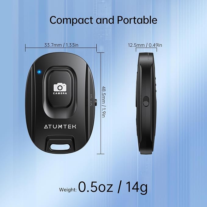 ATUMTEK Camera Remote Shutter for iPhone and Android Smartphones, Wireless - Image 5