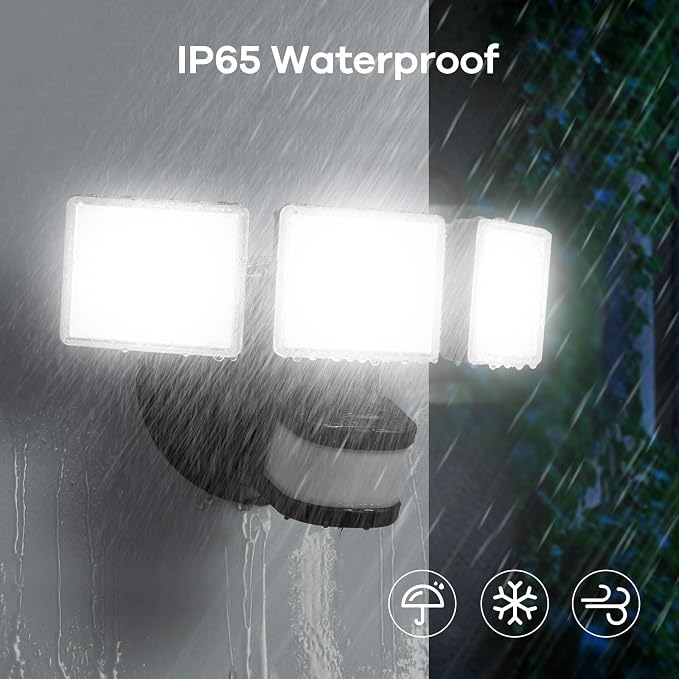 OREiN Motion Sensor Outdoor Flood Light 42W 6500LM, Super Bright LED Security - Image 8
