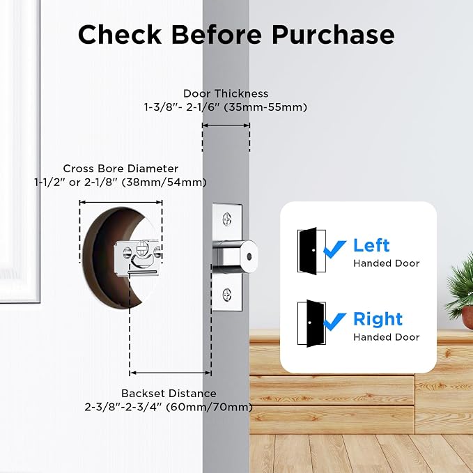 TCL D1 Pro Palm Vein Smart Lock, Keyless Entry Door Lock, Upgraded Rechargeable - Image 8