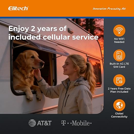 Elitech 4G Cellular RV Pet GPS Temperature Humidity Monitor Remote Data Logger - Image 2