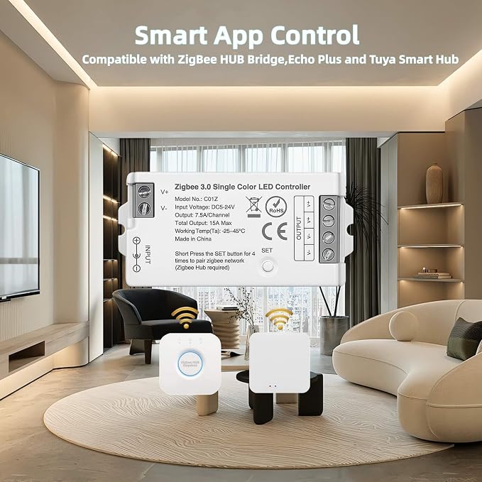 Dimmable Smart ZigBee 3.0 LED controller, compatible - Image 2