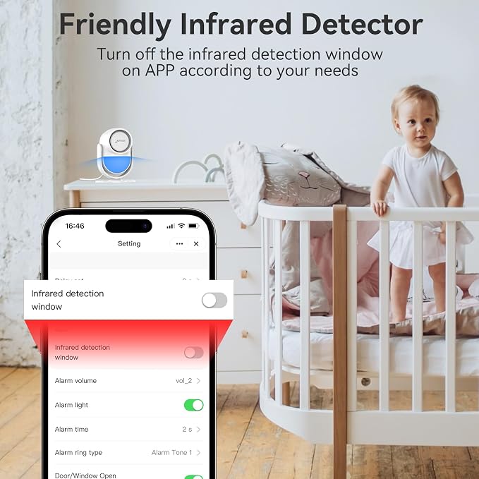 CPVAN WiFi Motion Sensor Alarm, 125dB Smart PIR Detector - Image 5