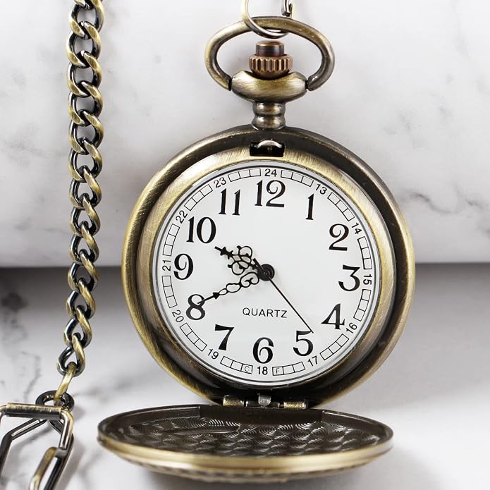 Men's Pocket Watch, Arabic Digital Dial Pocket Watches - Image 3